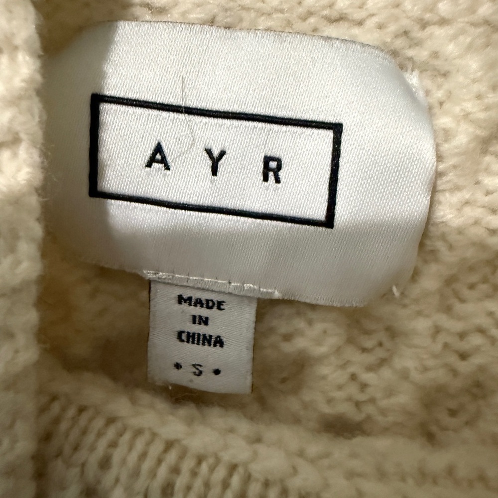AYR Cream Cable Turtleneck Sweater